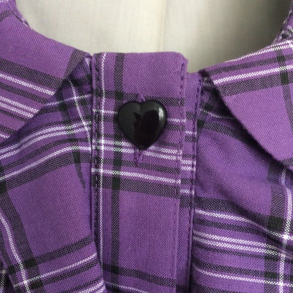 Topshop Purple Plaid Top - Picture 3 of 4